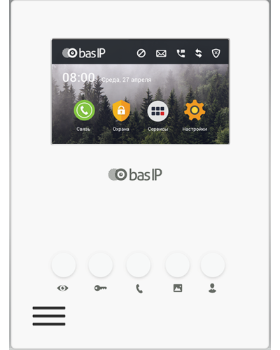 AU-04LA (AU-04L) WHITE. Монитор IP-домофона. BAS-IP в Вологде