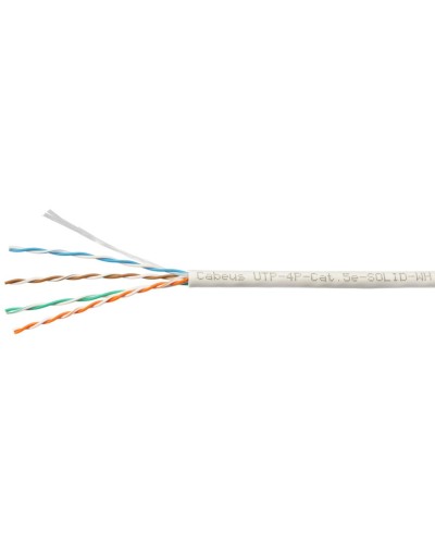 UTP-4P-Cat.5e-SOLID-WH-100 (7471c-5). Кабель «витая пара» (LAN) для структурированных систем связи. CABEUS в Вологде