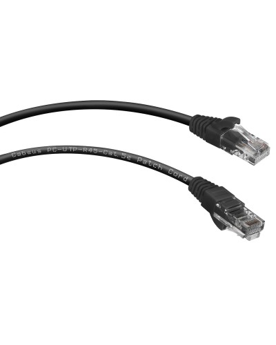 PC-UTP-RJ45-Cat.5e-0.15m-BK (8990c), чёрный. Патч-корд медный. CABEUS в Вологде