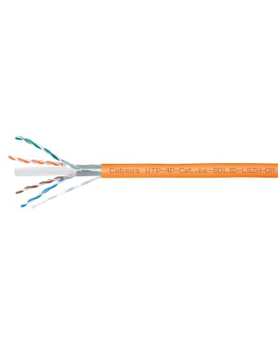UTP-4P-Cat.6a-SOLID-LSZH-OR (11374c). Кабель «витая пара» (LAN) для структурированных систем связи. CABEUS в Вологде
