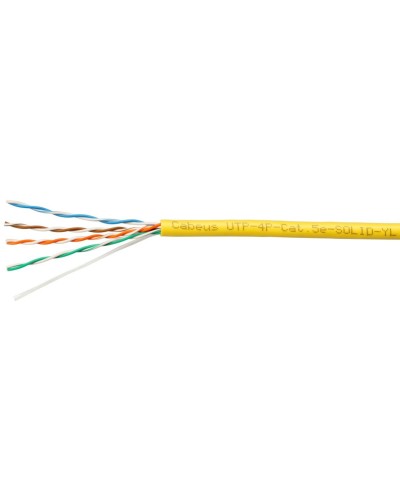 UTP-4P-Cat.5e-SOLID-LSZH-YL-100 (9780c-5). Кабель «витая пара» (LAN) для структурированных систем связи. CABEUS в Вологде