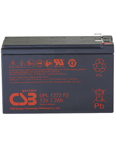 CSB GPL 1272 F2 FR. Аккумулятор герметичный свинцово-кислотный. CSB в Вологде