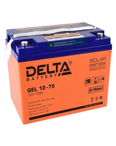 Delta GEL 12-75. Аккумулятор герметичный свинцово-кислотный. Delta в Вологде