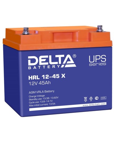 Delta HRL 12-45 X. Аккумулятор герметичный свинцово-кислотный. Delta в Вологде