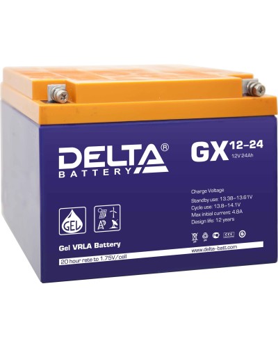 Delta GX 12-24. Аккумулятор герметичный свинцово-кислотный. Delta в Вологде