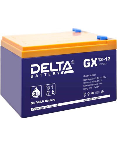 Delta GX 12-12. Аккумулятор герметичный свинцово-кислотный. Delta в Вологде