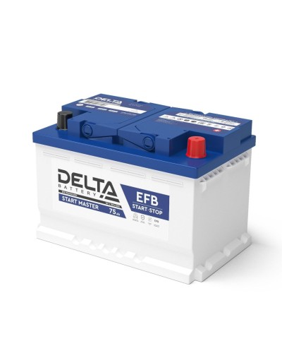 Delta START MASTER EFB 1275 (75 Ah). Аккумулятор автомобильный герметичный свинцово-кислотный. Delta в Вологде