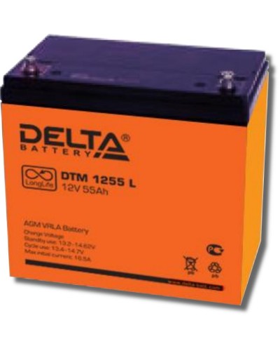 Delta DTM 1255 L. Аккумулятор герметичный свинцово-кислотный. Delta в Вологде