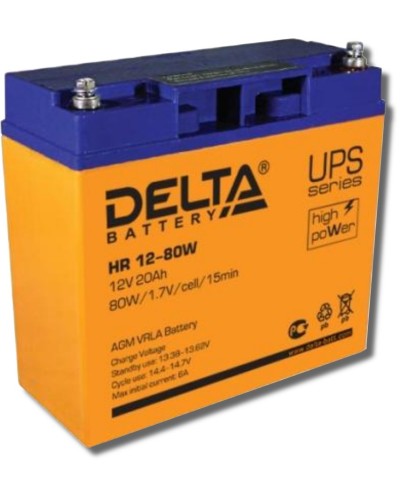 Delta HR 12-80 W. Аккумулятор герметичный свинцово-кислотный. Delta в Вологде