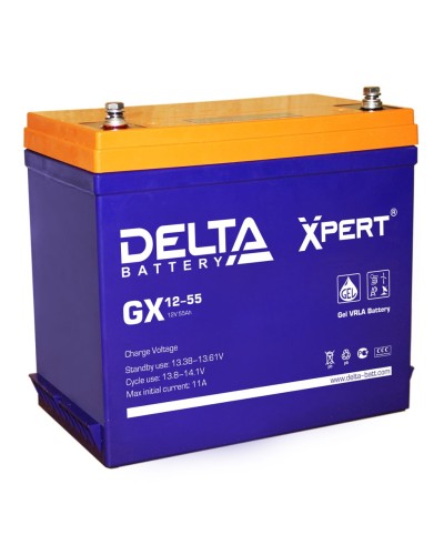 Delta GX 12-55. Аккумулятор герметичный свинцово-кислотный. Delta в Вологде
