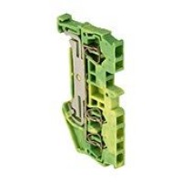 JXB-ST-2.5 3-проводная, земля, желто-зеленная (plc-jxb-st-2.5-3-pen). Колодка клеммная пружинная. EKF