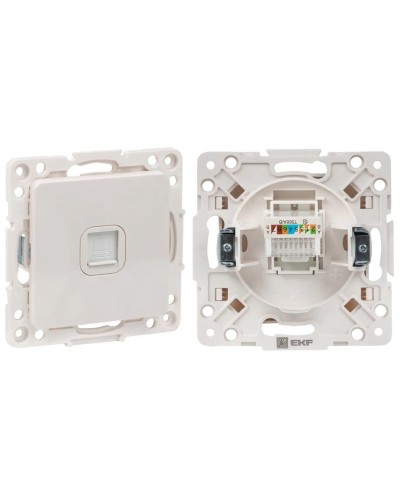 Стокгольм Механизм Розетки RJ-45 1-местной (EYK01-035-10). Механизм Розетки RJ-45 1-местной. EKF в Вологде