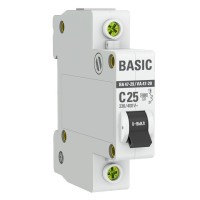 Автоматический выключатель 1P 25А (C) 4,5кА ВА 47-29 Basic (mcb4729-1-25C). Автоматический выключатель. EKF