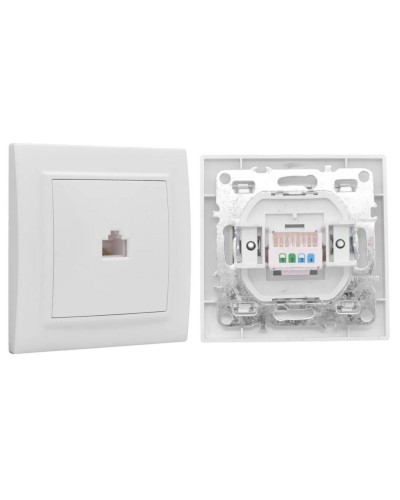 Минск Розетка RJ-45 1-местная СП (ERK01-035-10). Розетка RJ-45 1-местная СП. EKF в Вологде