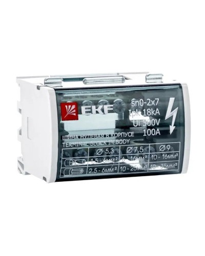 Шина нулевая в корпусе 2х7 (sn0-2х7). Шина нулевая в корпусе. EKF в Вологде