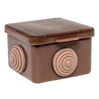 КМР-030-036 пылевлагозащитная (65х65х50) тёмное дерево (plc-kmr2-030-036-t). Коробка распределительная. EKF