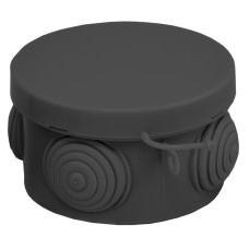 КМР-040-038 с крышкой (65х40) чёрная IP54 (plc-kmr-040-038-b). Коробка распределительная. EKF