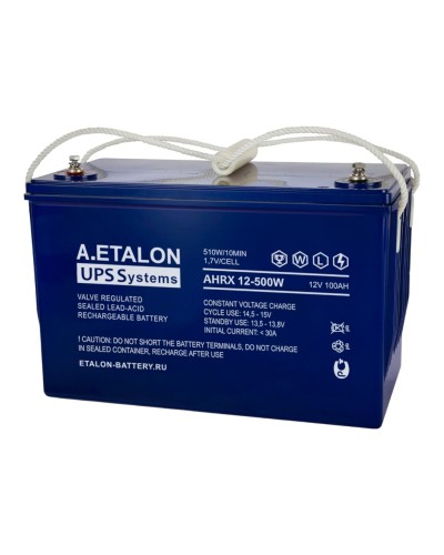 A.ETALON AHRX 12-500W (100). Аккумулятор герметичный свинцово-кислотный. ETALON в Вологде