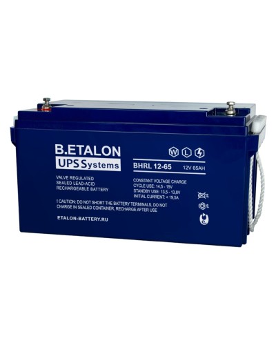 B.ETALON BHRL 12-65. Аккумулятор герметичный свинцово-кислотный. ETALON в Вологде