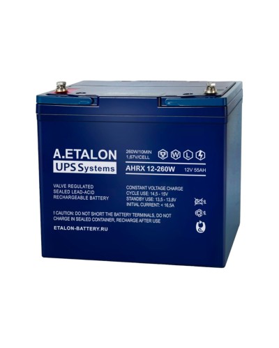 A.ETALON AHRX 12-260W (55). Аккумулятор герметичный свинцово-кислотный. ETALON в Вологде