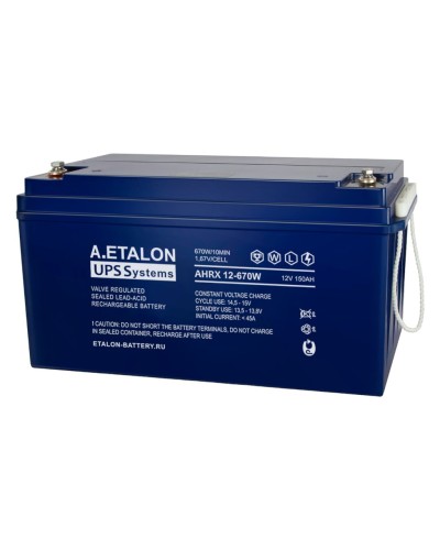 A.ETALON AHRX 12-670W (150). Аккумулятор герметичный свинцово-кислотный. ETALON в Вологде