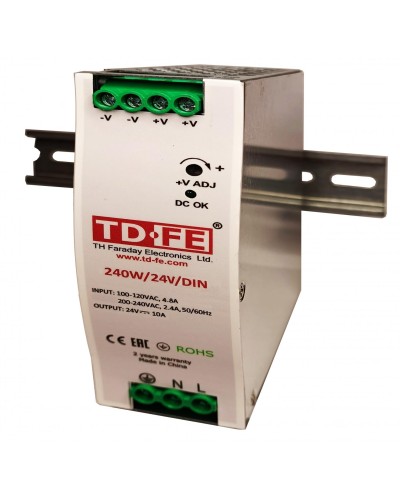 240W/24V/DIN. Источник вторичного электропитания резервированный. FARADAY в Вологде