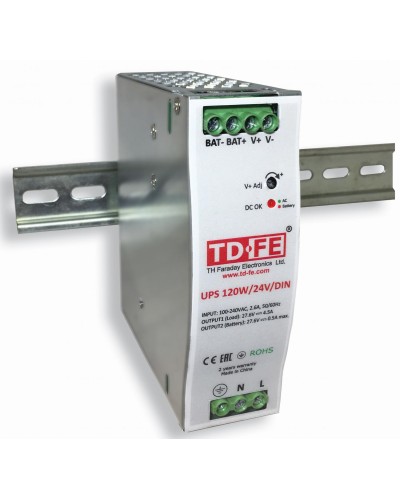 UPS 120W/24V/DIN. Блок бесперебойного питания. FARADAY в Вологде