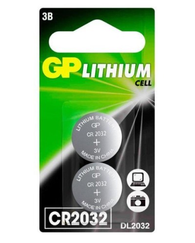 GP Lithium CR2032 (GP CR2032-2CRU2), упак. 2 шт. БЛИСТЕР. Литиевые дисковые батарейки. GP Batteries в Вологде