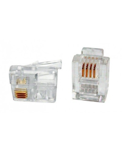 PLUG-6P4C-P-C2-100 (100 шт). Разъем RJ-12. Hyperline в Вологде