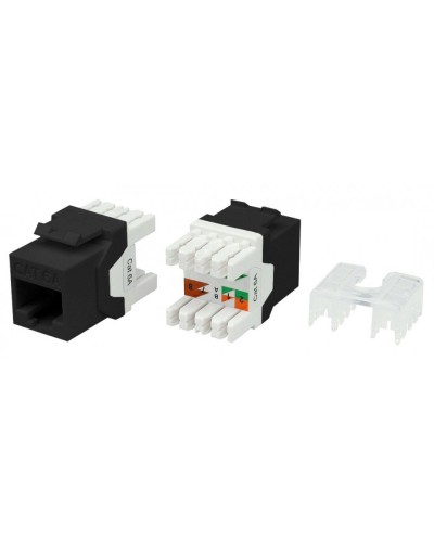 KJ8-8P8C-C6A-180-BK. Вставка Keystone Jack RJ-45. Hyperline в Вологде