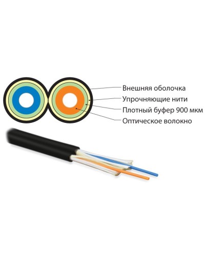 FO-D3-IN-50-2-LSZH-BK. Кабель волоконно-оптический многомодовый. Hyperline в Вологде