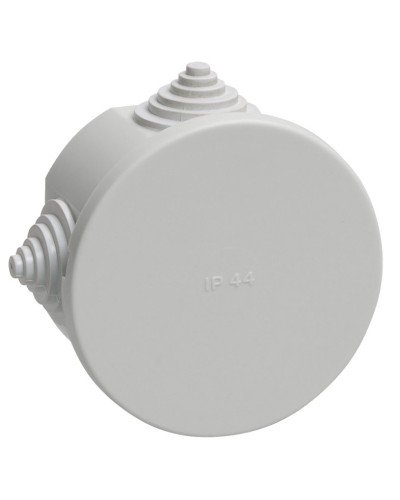 Коробка распаячная КМ41237 D75х40 открытой проводки IP44 4 гермоввода серая (UKO11-075-040-000-K41-44). Коробка распаячная безгалогенная (HF). IEK в Вологде