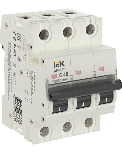 M10N 3P C 40А 10кА ARMAT (AR-M10N-3-C040). Автоматический выключатель. IEK в Вологде