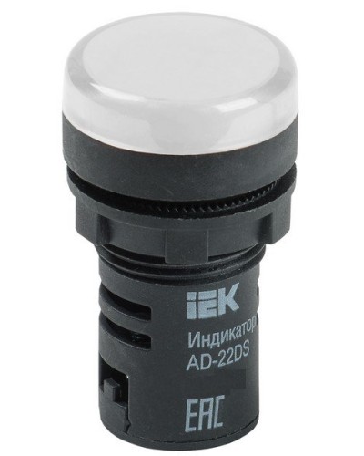 Лампа AD22DS (LED) матрица D22 мм 24В AC/DC белый (BLS10-ADDS-024-K01). Светосигнальный индикатор. IEK в Вологде