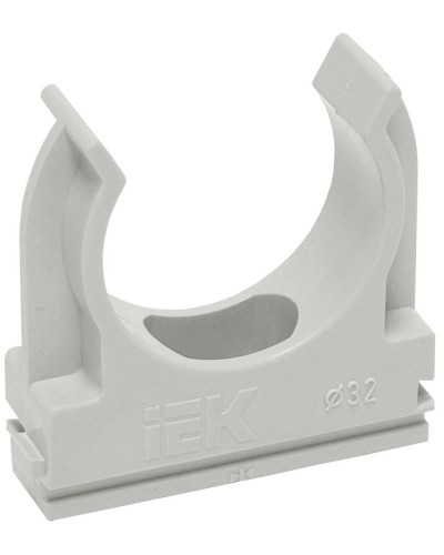 Держатель с защёлкой D32 серый ELASTA (50 шт) (CTA10D-CF32-K41-050). Держатель с защёлкой. IEK в Вологде