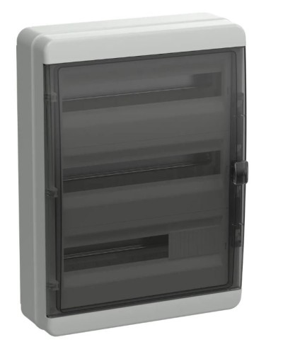 Корпус пластиковый КМПн-54 IP65 TEKFOR (TF5-KP72-N-54-65-K03-K02). Корпус модульный пластиковый черная прозрачная дверь. IEK в Вологде