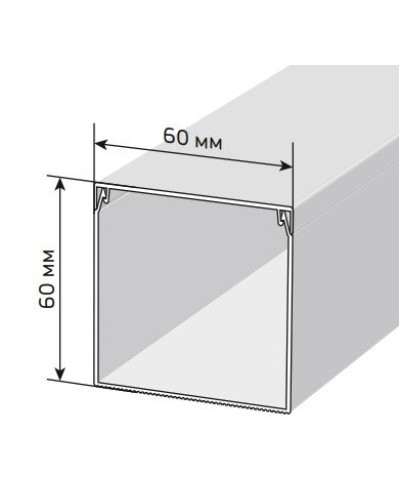 Короб 60х60 ЭЛЕКОР (CKK10-060-060-1-K01). Кабель-канал с двойным замком. IEK в Вологде