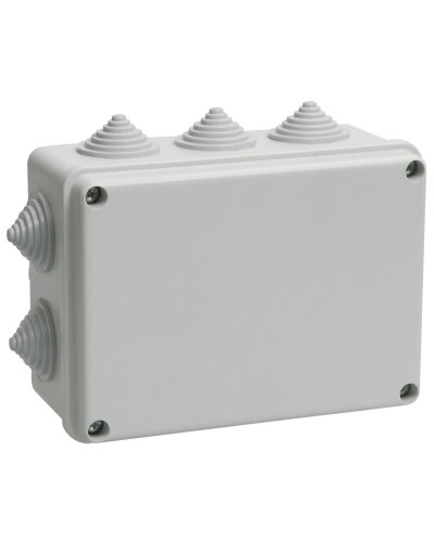 Коробка распаячная КМ41242 150х110х70 открытой проводки IP55 10 гермовводов серая (UKO10-150-110-070-K41-55). Коробка распаячная безгалогенная (HF). IEK в Вологде