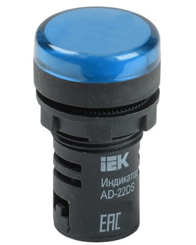Лампа AD22DS (LED) матрица D22мм синий 24В AC/DC (BLS10-ADDS-024-K07). Светосигнальный индикатор. IEK в Вологде