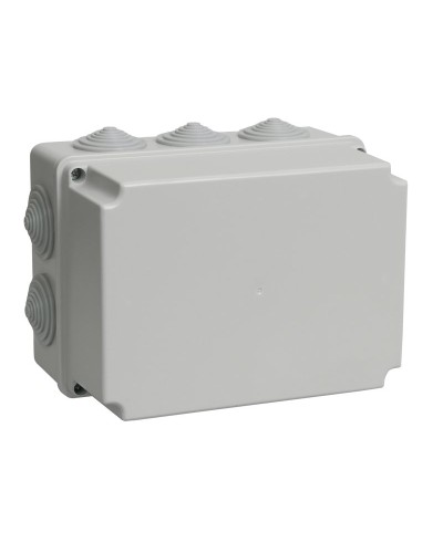 Коробка распаячная КМ41245 190х140х120 открытой проводки IP44 10 гермовводов серая (UKO10-190-140-120-K41-44). Коробка распаячная безгалогенная (HF). IEK в Вологде