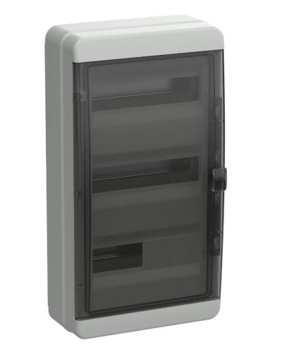 Корпус пластиковый КМПн-36 IP65 TEKFOR (TF5-KP72-N-36-65-K03-K02). Корпус модульный пластиковый черная прозрачная дверь. IEK в Вологде