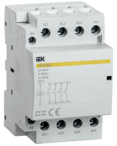 Контактор модульный КМ25-40М AC/DC (MKK21-25-40). Контактор модульный. IEK в Вологде