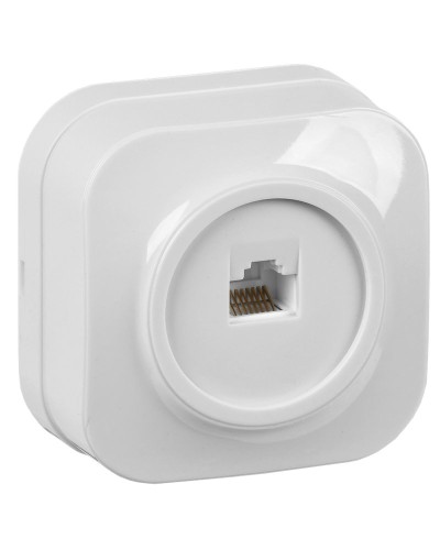 Розетка RJ45 кат.5E о/у РК10-ХБ белый IEK GLORY (EKH10-K01). Розетка компьютерная. IEK в Вологде