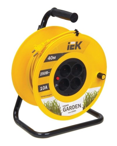 УК40 4 места, 40м (WKP23-10-04-40). Удлинитель на катушке Garden. IEK в Вологде