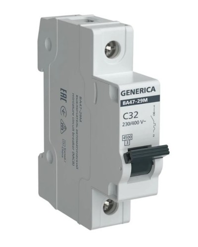 GENERICA ВА47-29М 1P C 32А 4,5кА (MVA21-1-032-C-G). Автоматический выключатель. IEK в Вологде