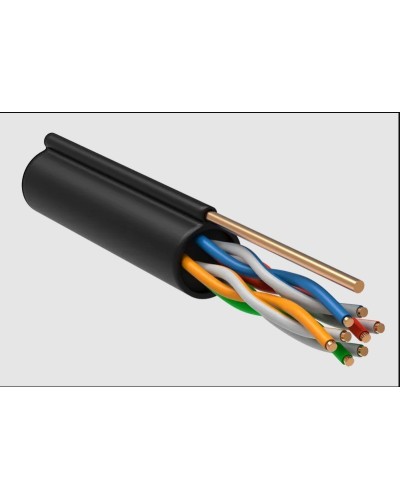GENERICA U/UTP 5E 24AWG 4PR LDPE трос черный (BC3-C5E04-159-305-R-G). Кабель «витая пара» (LAN) для структурированных систем связи. IEK в Вологде