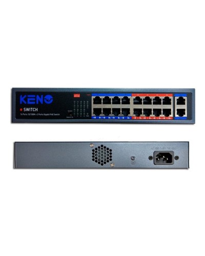 KN-SW1602POE+. Коммутатор с питанием по PoE. KENO в Вологде