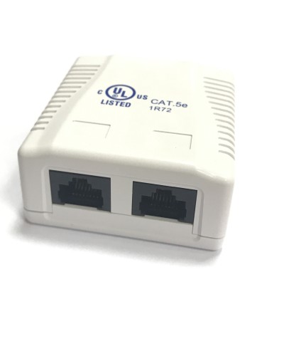 RJ-45-2 (8P8C) CAT5e, 2 выхода (LISTED) компьютерная розетка: Розетка компьютерная 2 выхода в Вологде