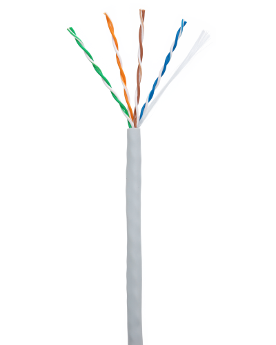 U/UTP 4pair, Cat5e, In, PVC (EC-UU004-5E-PVC-GY-1). Кабель «витая пара» (LAN) для структурированных систем связи. NETLAN в Вологде