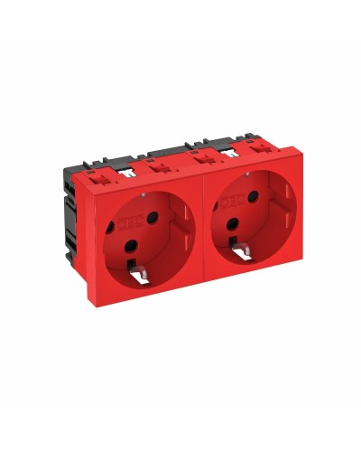 STD-D0 SRO2, (6120028). Розетка 0° двойная 2х2К+З, со шторками, 16А 250В красная. OBO Bettermann в Вологде